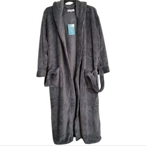 NWT Alexander Del Rossa Steel Gray Hooded Robe Size XS